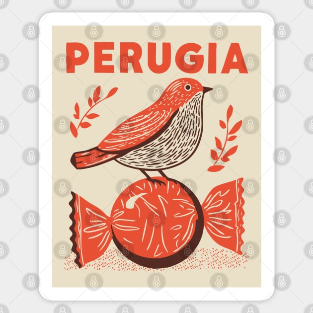 Perugia Italy Vintage Travel Design Sticker by TuncGK